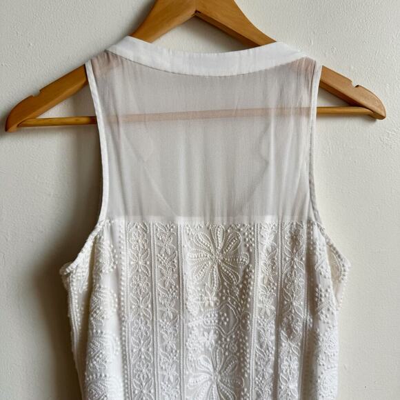 CHERIE D Designer White Embroidered Maxi Gown - Picture 6 of 17